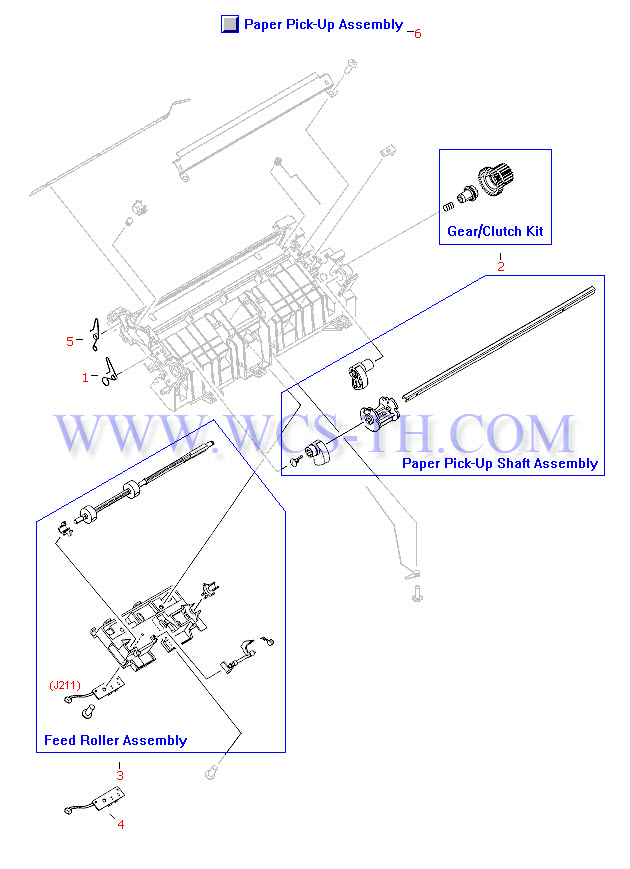 HP LaserJet 1200 Paper Pickup Assembly (1 of 2)