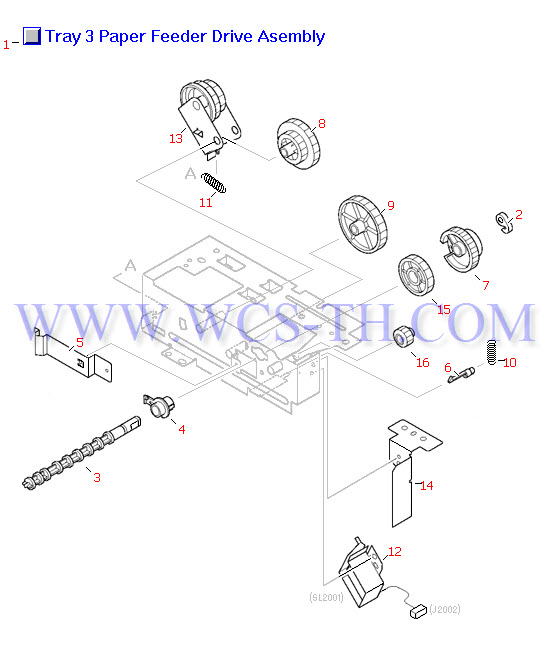 HP LaserJet 2100 Tray 3 Paper Feeder Drive Asembly