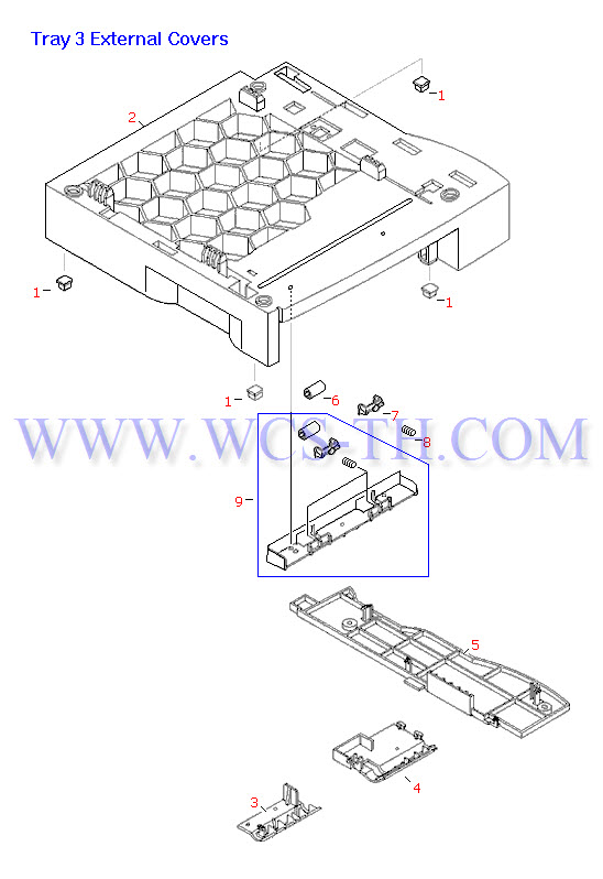 HP LaserJet 2100 Tray 3 Parts (1 of 2)