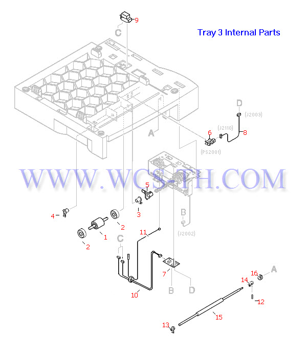 HP LaserJet 2100 Tray 3 Parts (2 of 2)