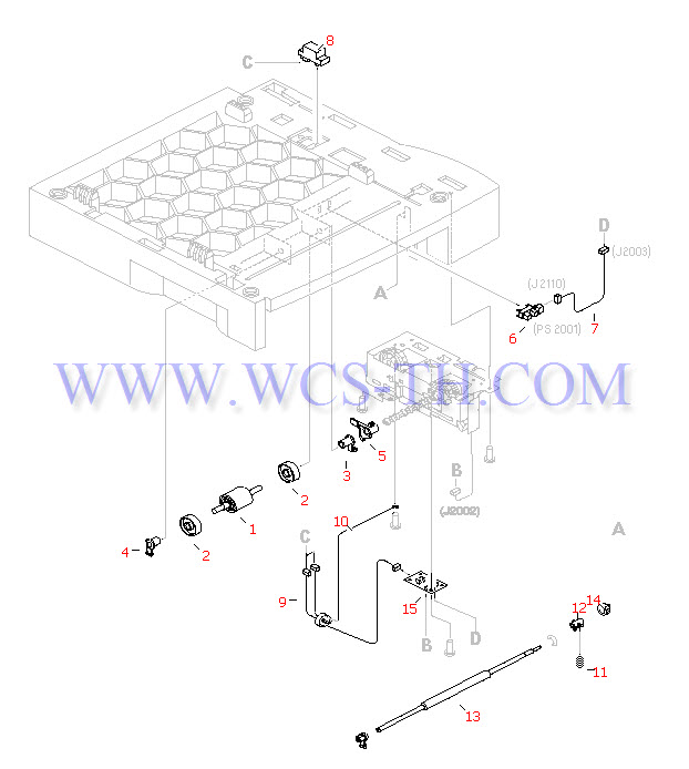 HP LaserJet 2200 250 Sheet Feeder Internal Components