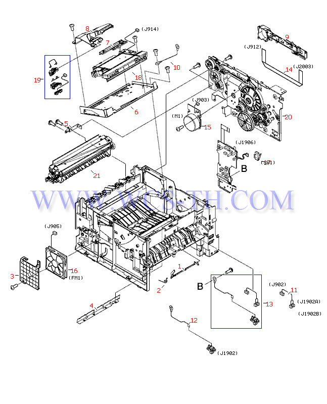 HP LaserJet 2300 Internal Components (1 of 4)