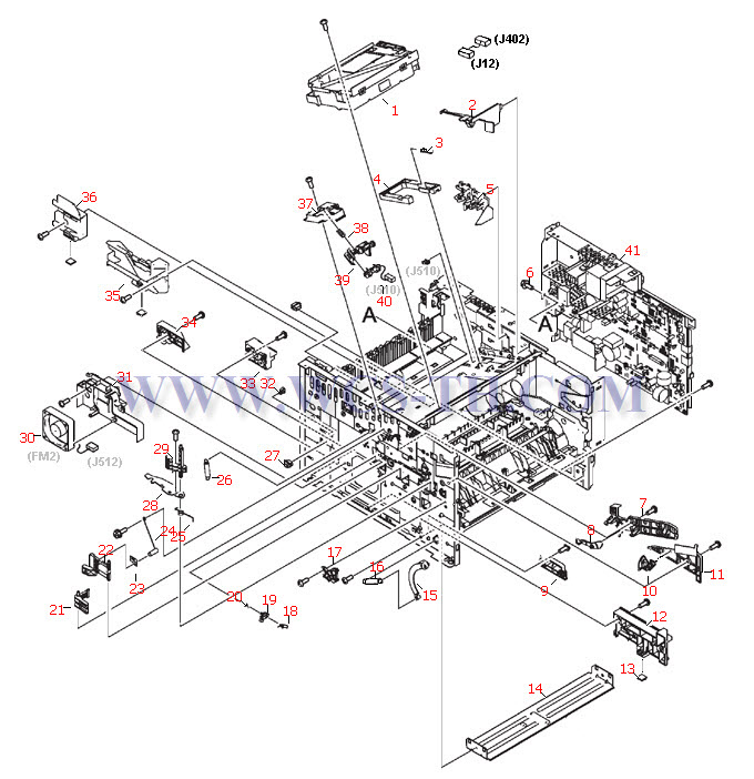 HP LaserJet 2400 Internal Components (1 of 4)