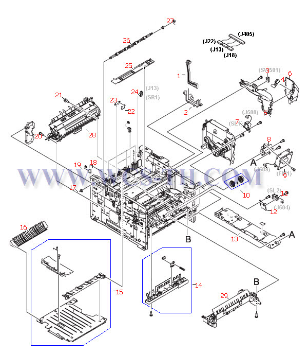 HP LaserJet 2400 Internal Components (2 of 4)