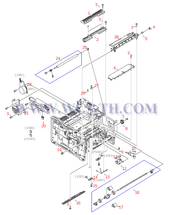 HP LaserJet 2400 Internal Components (4 of 4)