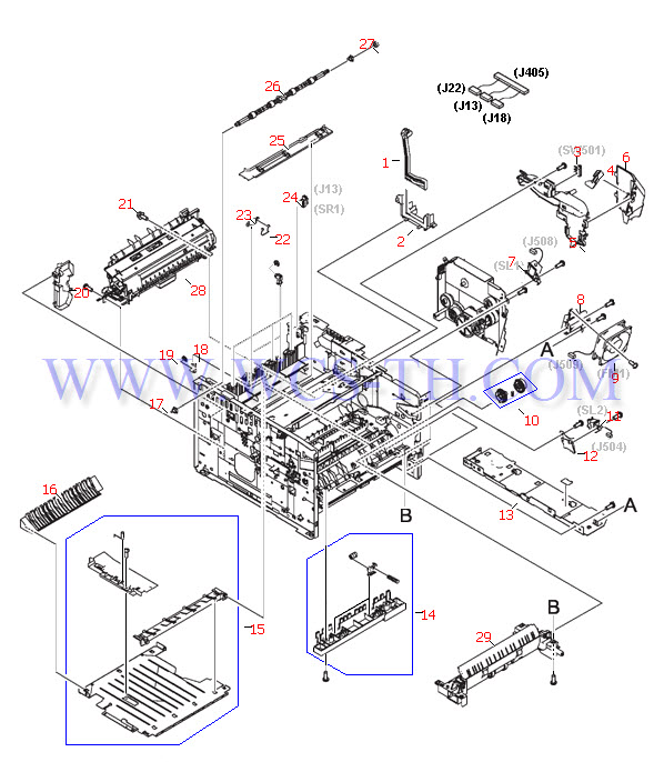 HP LaserJet 2420 Internal Components (2 of 4)