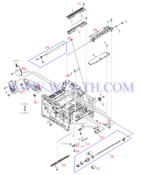 HP LaserJet 2420 Internal Components (4 of 4)