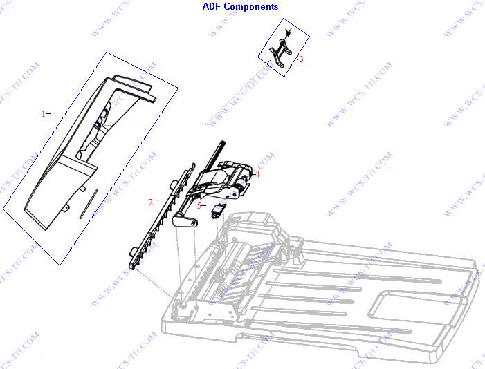 HP LaserJet 3390 ADF components