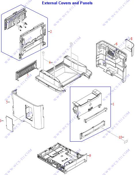 HP LaserJet 3390 External covers and panels