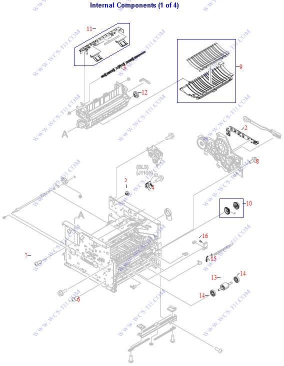 HP LaserJet 3390 Internal components (1 of 4)