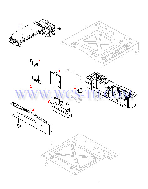 HP LaserJet 4000 Internal Components of 250 Sheet Feeder (2 of 2)