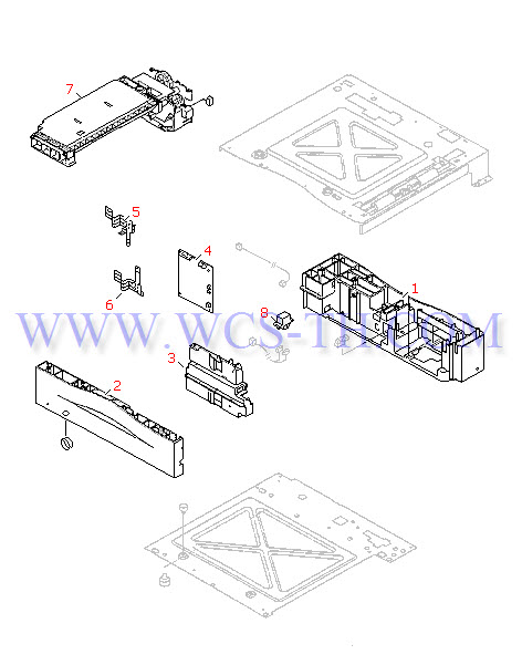 HP LaserJet 4050 Internal Components of 250 Sheet Feeder (2 of 2)