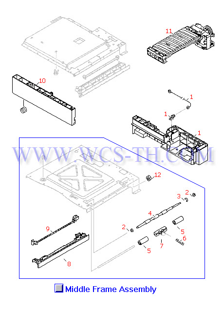 HP LaserJet 4050 Internal Components of 250 Sheet Module (1 of 2)
