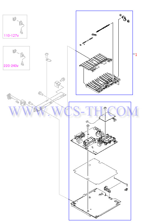 HP LaserJet 4300 Power Supply and Feed Belt Assembly