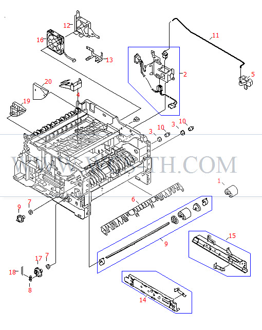 HP LaserJet 5100 Internal Components (2 of 4)