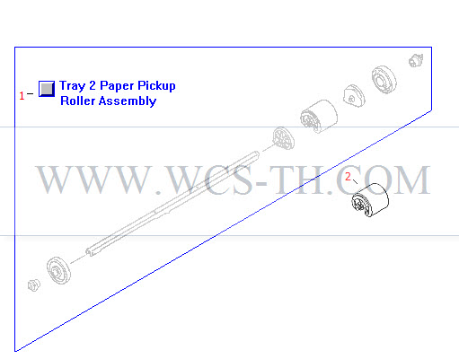 HP LaserJet 5100 Tray 2 Paper Pickup Roller Assembly