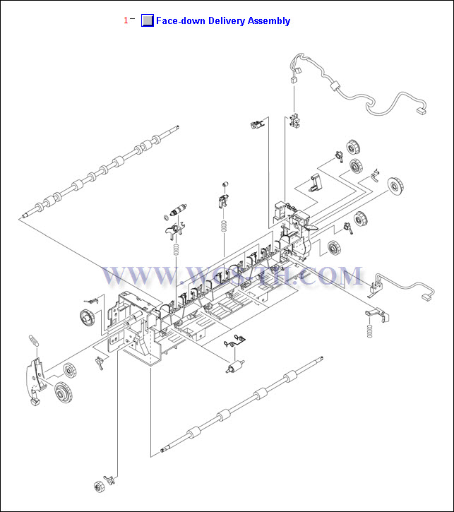 HP LaserJet 5200 Face-down Delivery Assembly