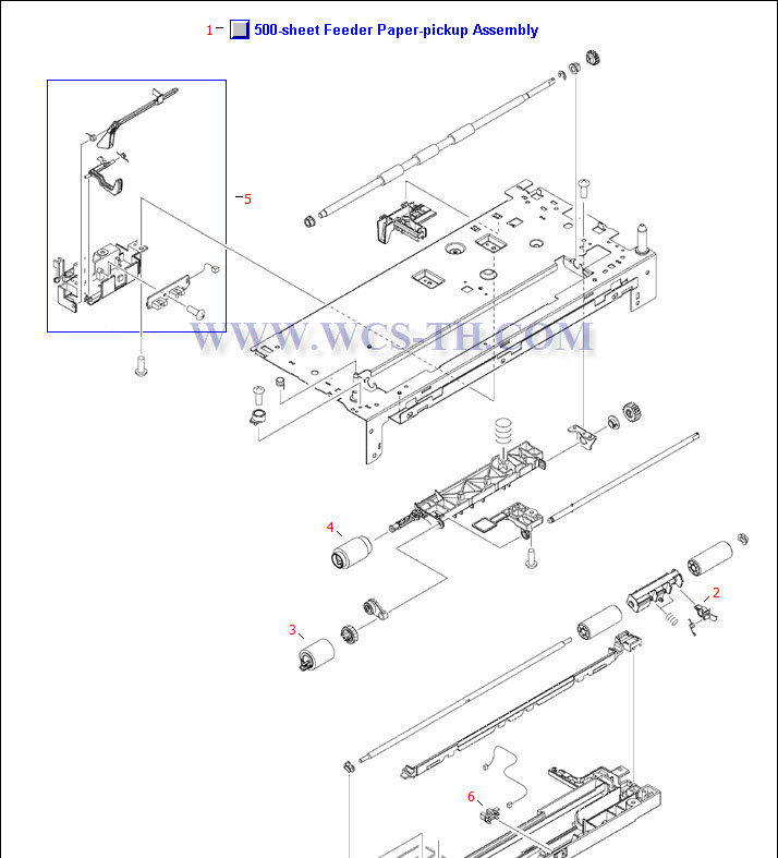 HP LaserJet 5200 500-sheet Feeder Paper-pickup Assembly