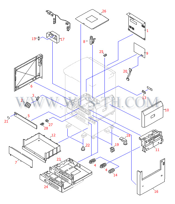 HP LaserJet 8100 2 X 500 Input Tray