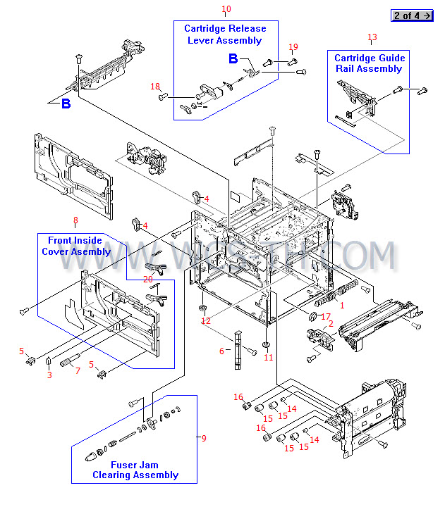 HP LaserJet 9000 Internal Components (1 of 4)