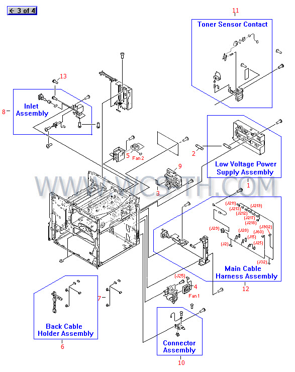 HP LaserJet 9000 Internal Components (4 of 4)