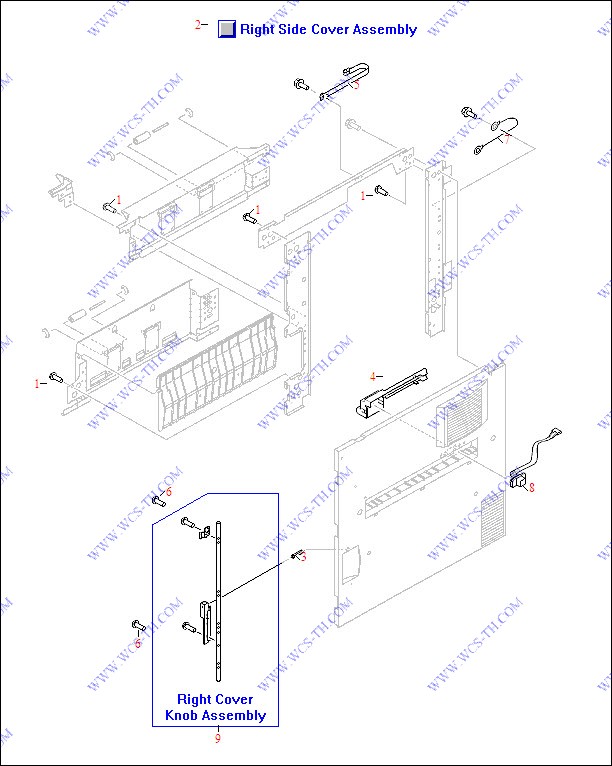 HP LaserJet 9050 Right Side Cover