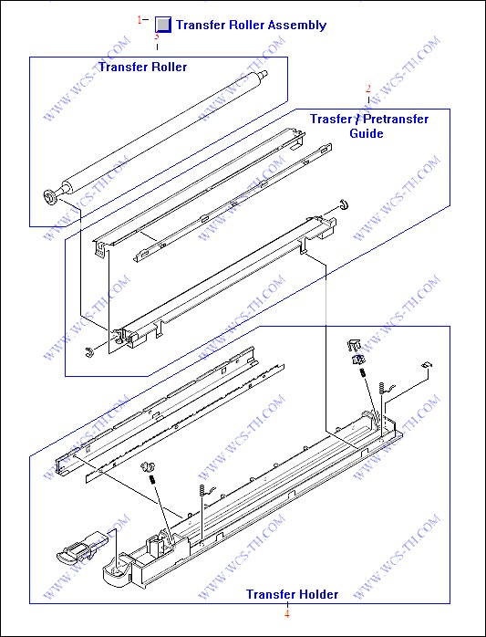 HP LaserJet 9050 Transfer Roller Assembly