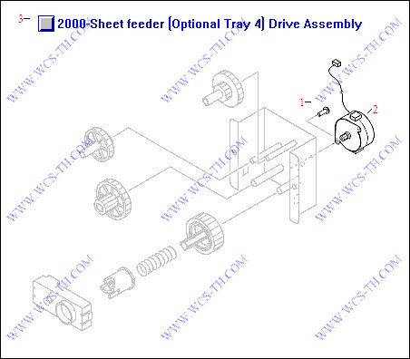HP LaserJet 9050 2000 Sheet Feeder Drive Assembly (Tray 4)