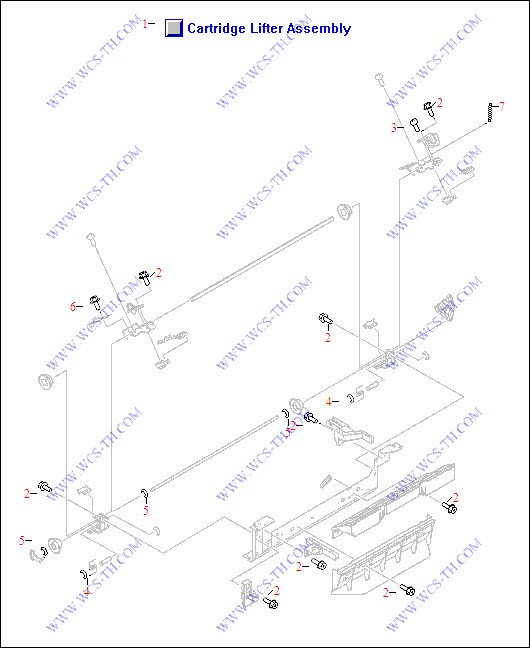 HP LaserJet 9050 Cartridge Lifter Assembly