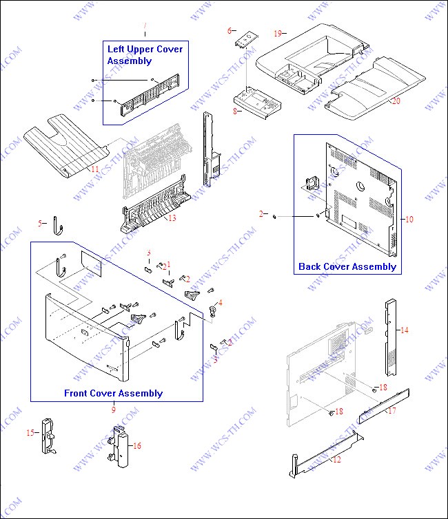 HP LaserJet 9050 External Covers and Panels
