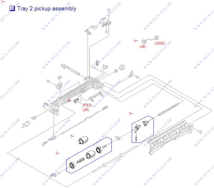 HP LaserJet M3035 Tray 2 pickup assembly