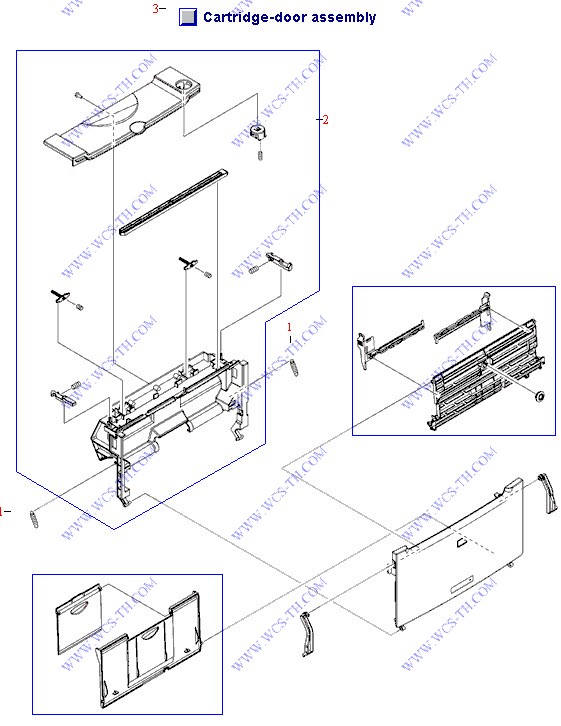 HP LaserJet P2014 Cartridge-door assembly