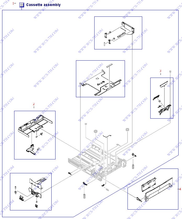 HP LaserJet P2014 Cassette assembly