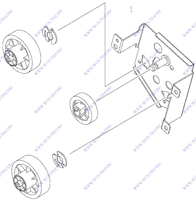 HP LaserJet P2014 Face-down gear assembly