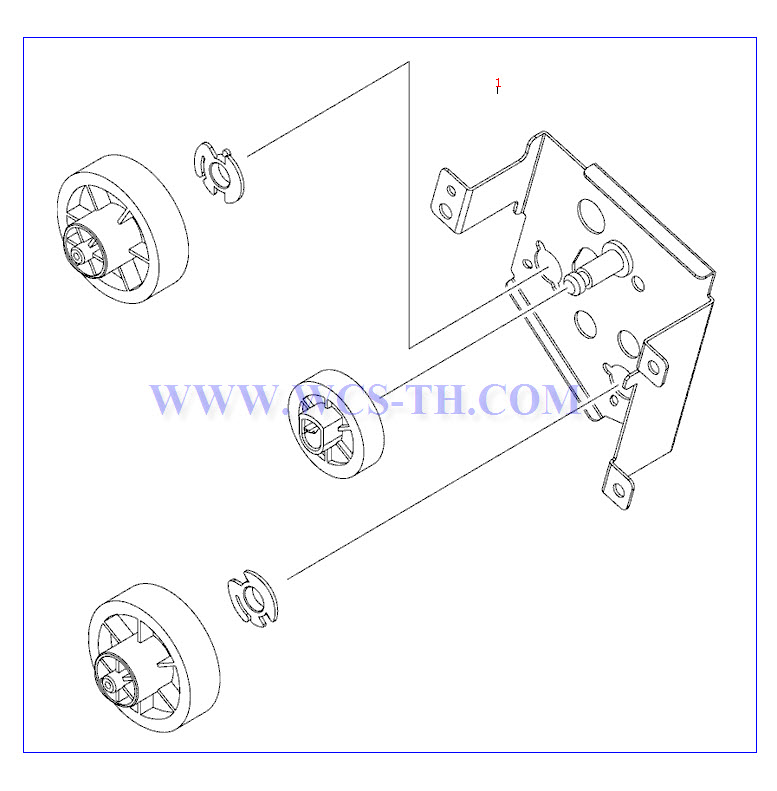 HP LaserJet P2015 Face-down gear assembly