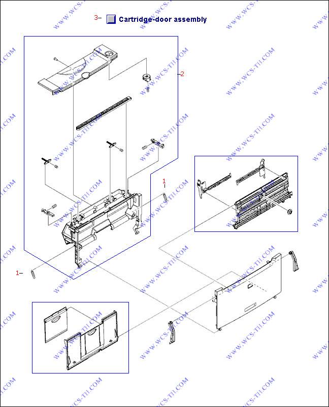 HP LaserJet P2015 Cartridge-door assembly
