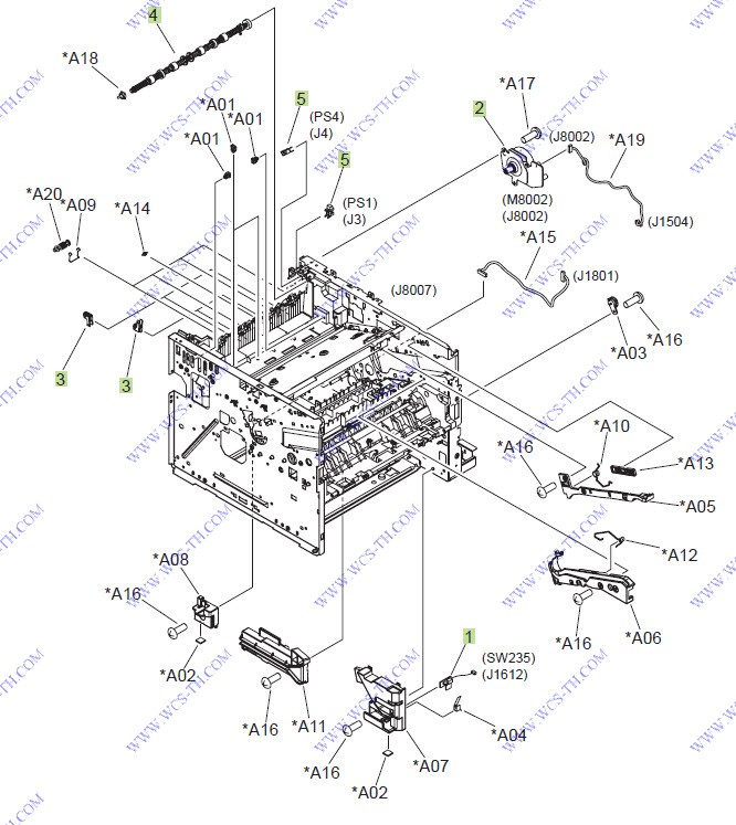 HP LaserJet P3015 Internal assemblies (6 of 6)