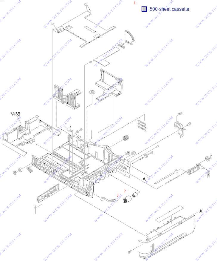HP LaserJet P4015 500-sheet cassette