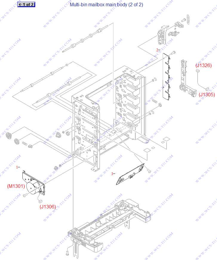 HP LaserJet P4015 Multi-bin mailbox main body (2 of 2)