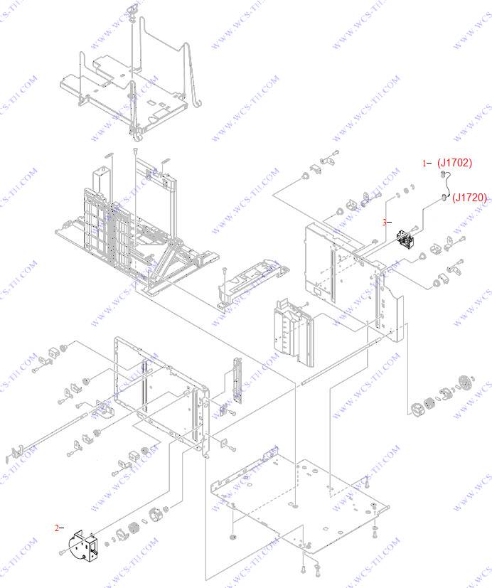 HP LaserJet P4015 Optional 1500-sheet feeder main body (2 of 2)