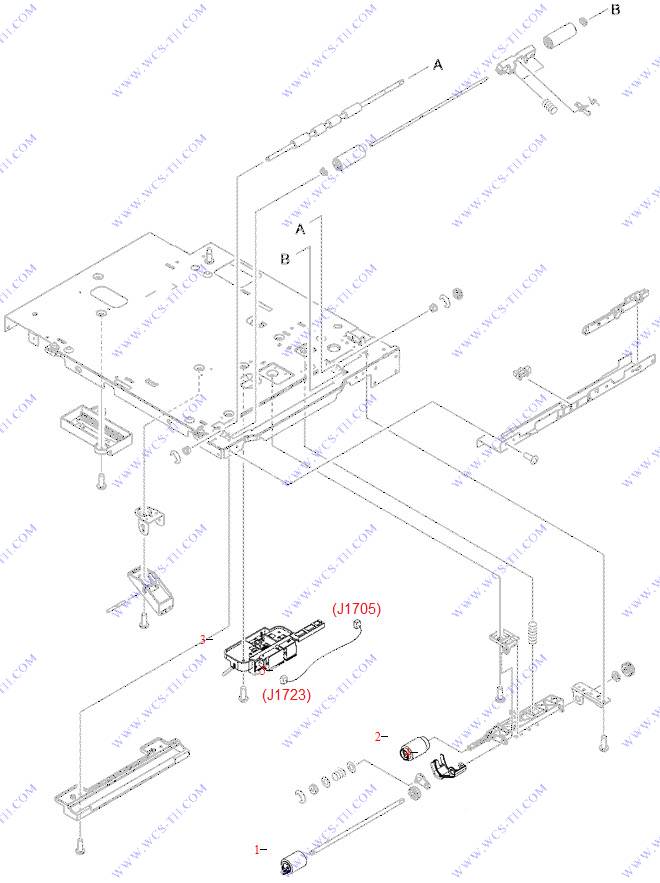 HP LaserJet P4015 Optional 1500-sheet feeder paper pickup assembly