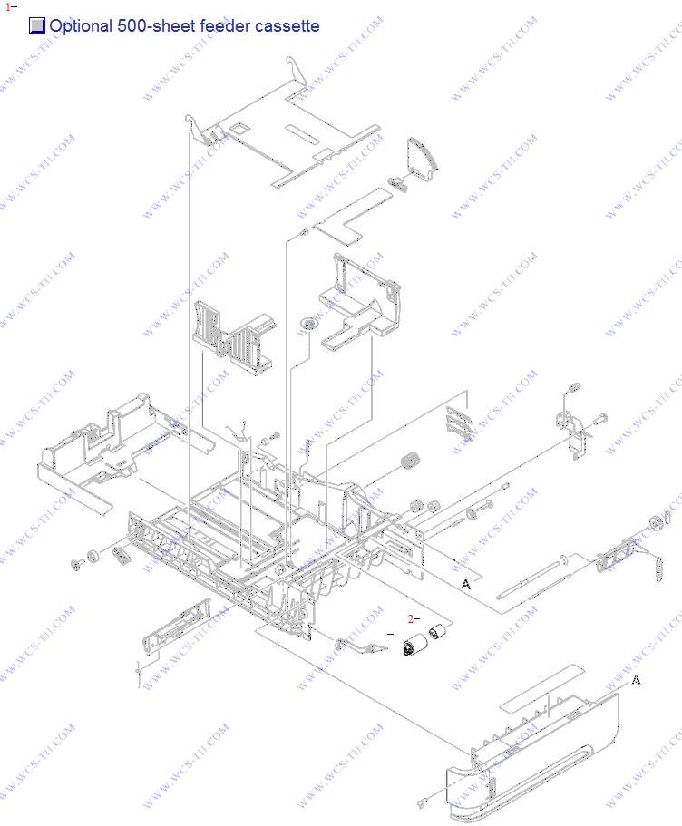 HP LaserJet P4015 Optional 500-sheet feeder cassette