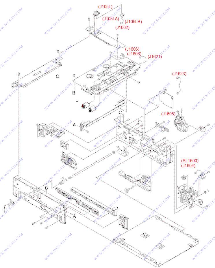 HP LaserJet P4015 Optional 500-sheet paper feeder main body