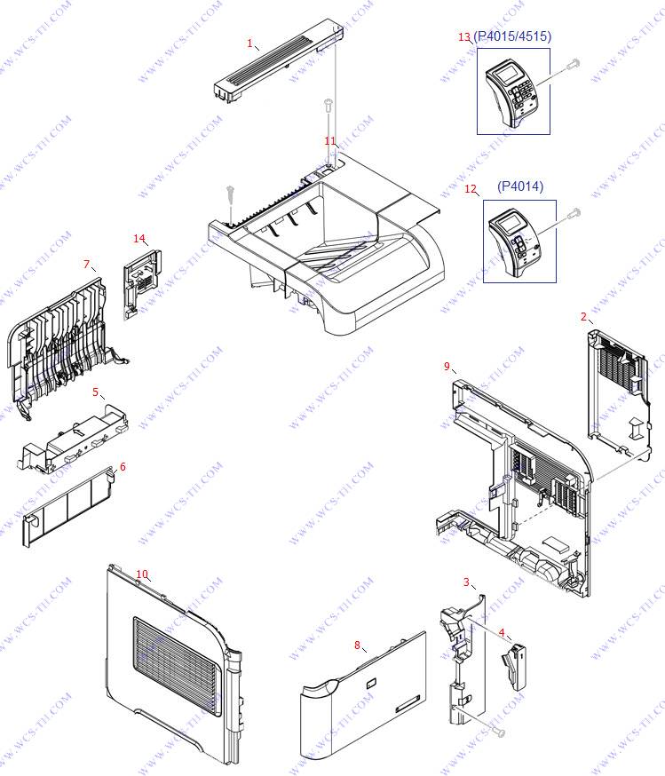 HP LaserJet P4015 Covers-base unit