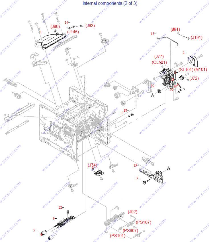HP LaserJet P4015 Internal components (2 of 3)