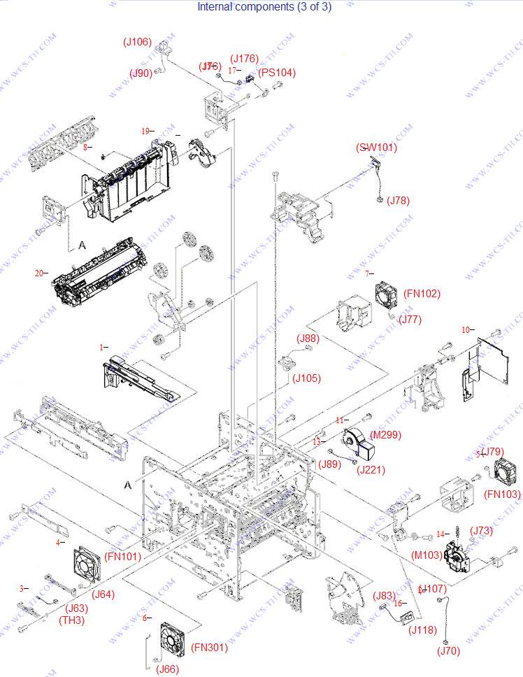HP LaserJet P4015 Internal components (3 of 3)