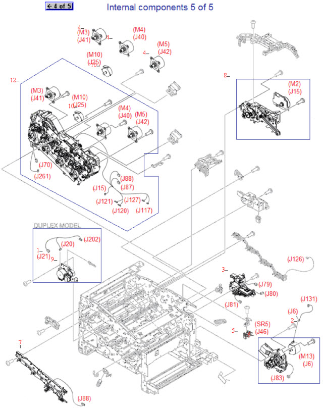 HP Color LaserJet CP3525 Internal components (5 of 5)
