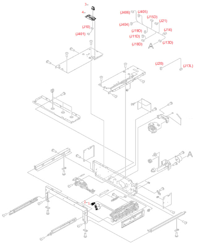 HP Color LaserJet CP3525 Paper feeder main body