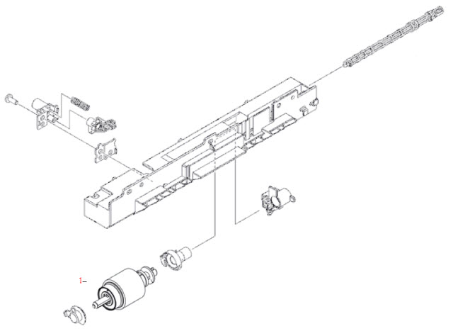 HP Color LaserJet CP3525 Cassette paper pickup assembly