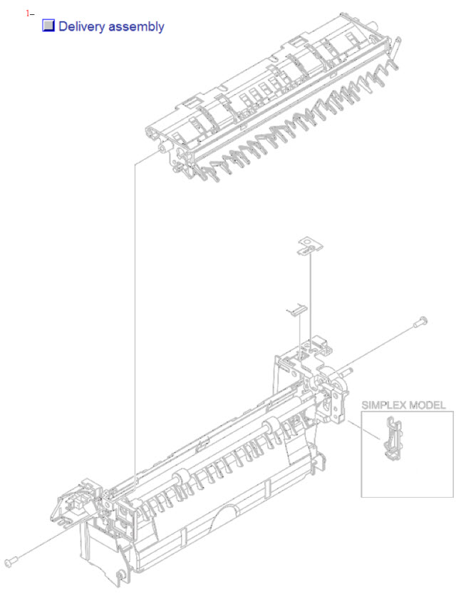 HP Color LaserJet CP3525 Delivery assembly